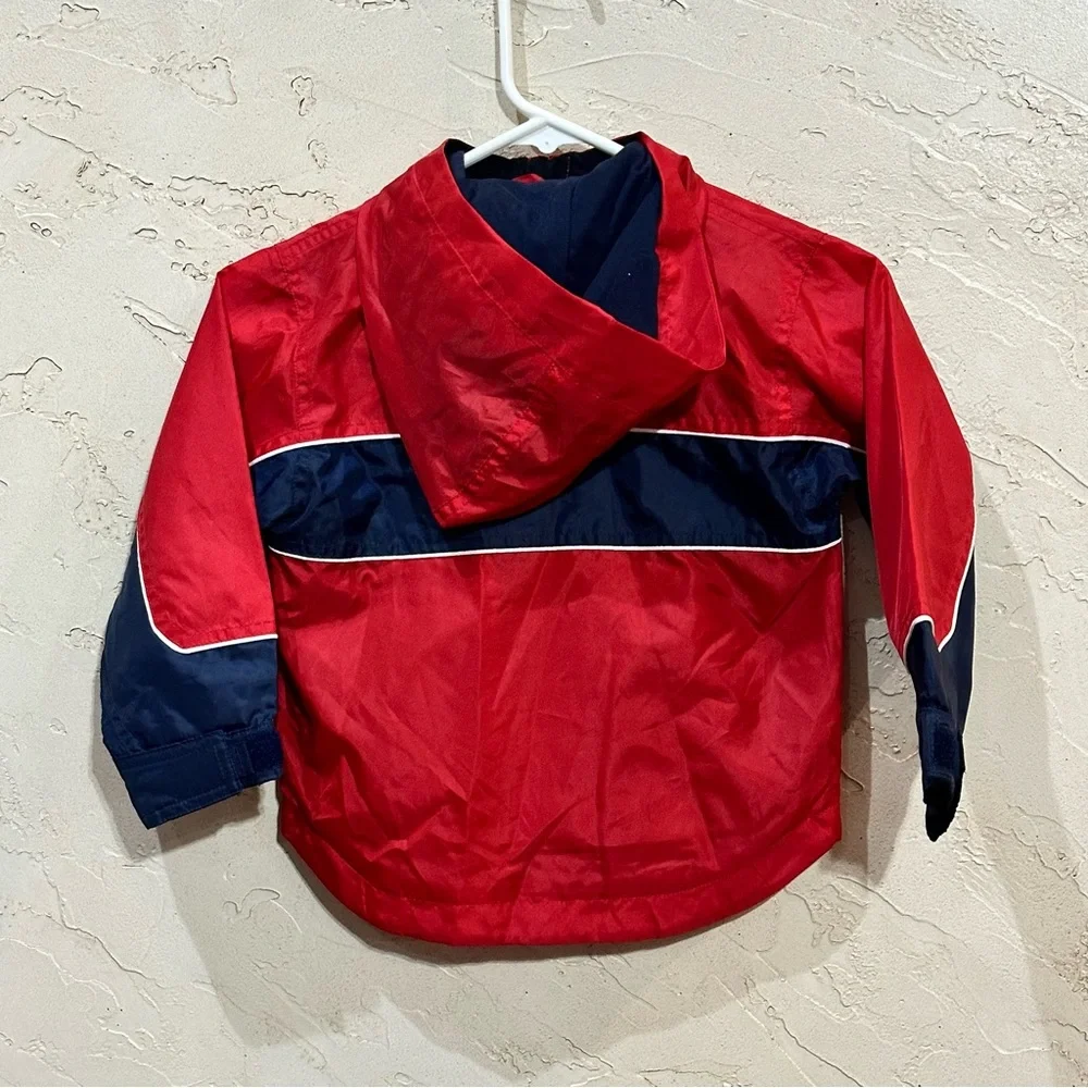 OshKosh B'gosh Boys Red and Navy Kids Water Resistant Lined Jacket size 4